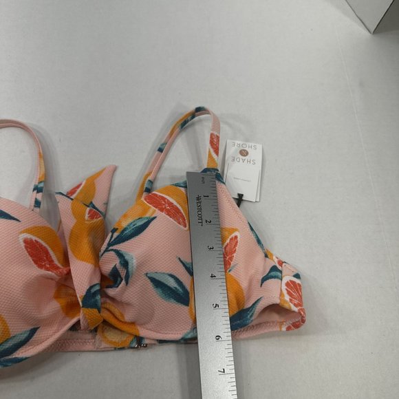 Shade And Shore Women's Size 34B Bikini Swim Top Citrus Print Peach New - Picture 11 of 12